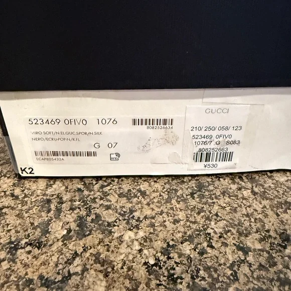 Gucci Black Leather Men's Sneakers